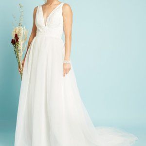 Modcloth Tulle Love Cherish Wedding Maxi Dress